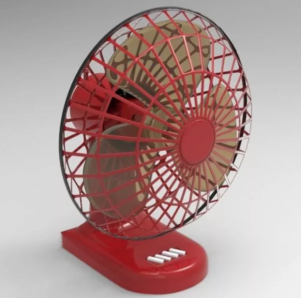Retro Table Fan 3d model Retro Table Fan 3d model