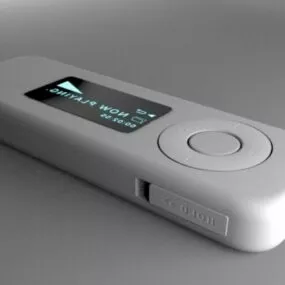Mp3 Player With Earphones 3d model