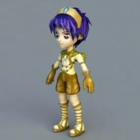 Anime Female Assistant 3d model