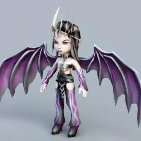 Anime Demon Girl 3d model