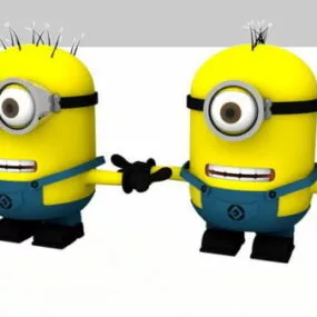 Cute Minions 3d model