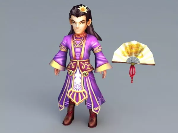 Anime Chinese Man 3d model Anime Chinese Man 3d model