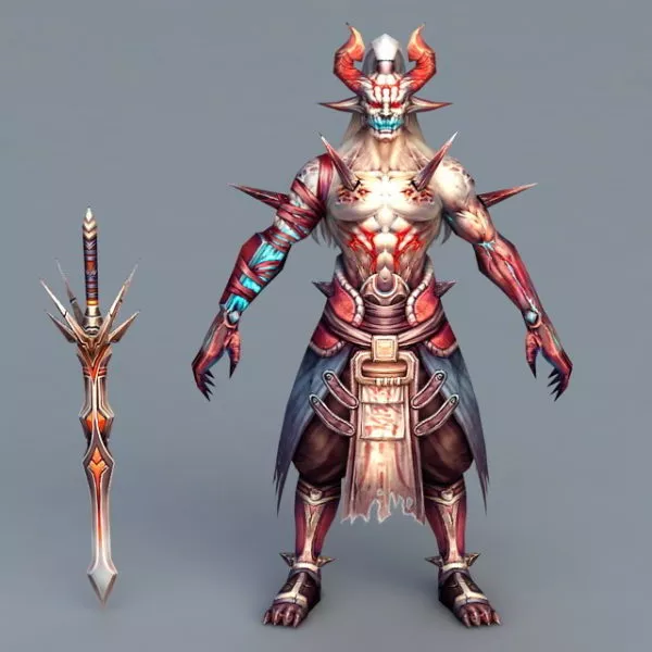 Savage Warrior 3d model Savage Warrior 3d model