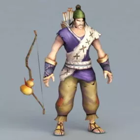 Male Archer Hunter 3d model
