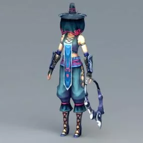 Female Masked Killer 3d model