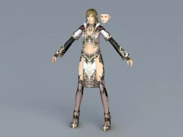 Female Sorceress Art 3d model Female Sorceress Art 3d model