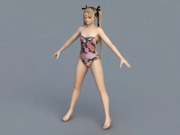 Sport Swimsuit Girl 3d model