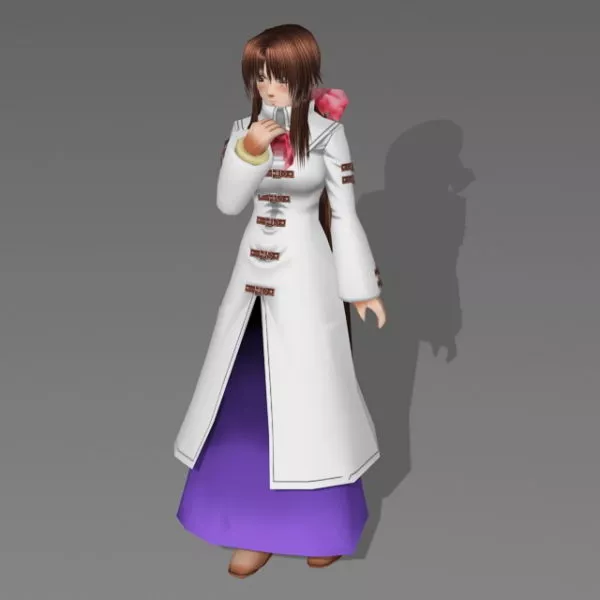 Anime Winter Girl 3d model Anime Winter Girl 3d model