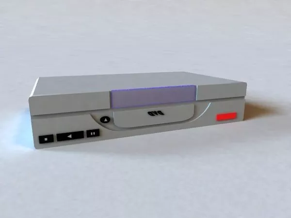 Dvd Player Gadget Chrome Color 3d model