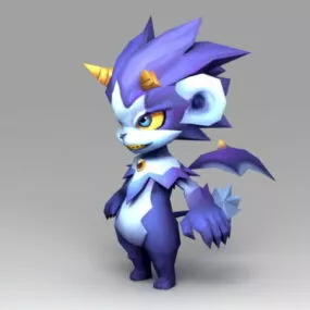 Cute Anime Dragon 3d model