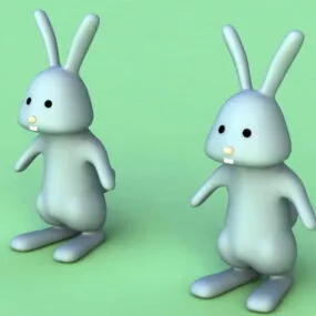 Cartoon Bunny Rabbit Rig 3d model