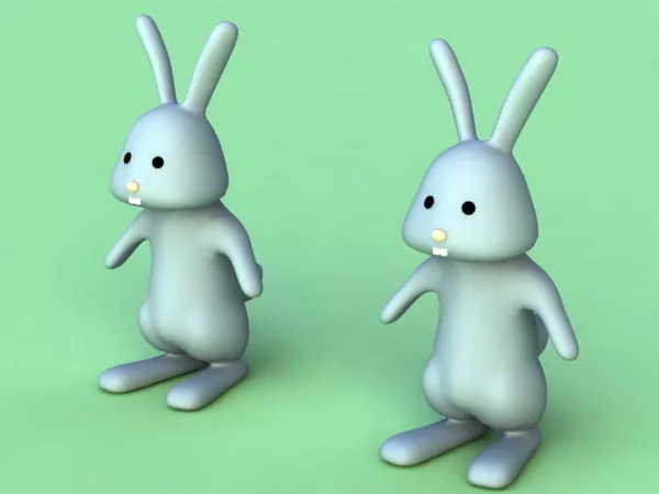 Rabbit Cartoon Rigged Character 3d model