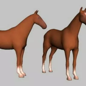 Brown Horse 3d model
