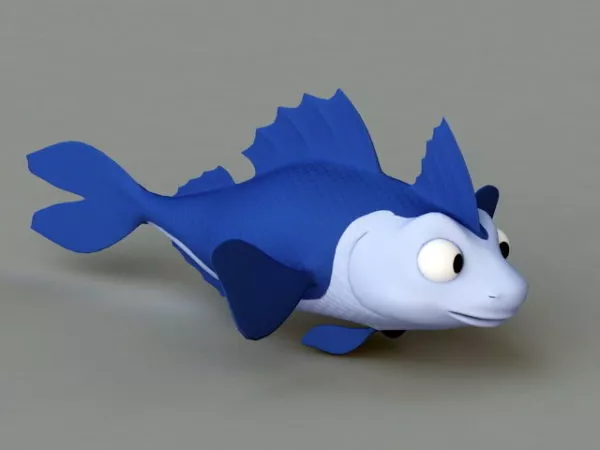 Cartoon Fish Rig 3d model Cartoon Fish Rig 3d model