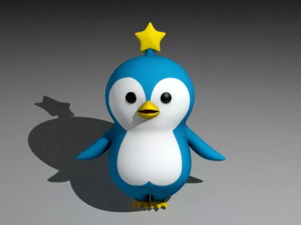Pole Penguin Lowpoly Animal 3d model