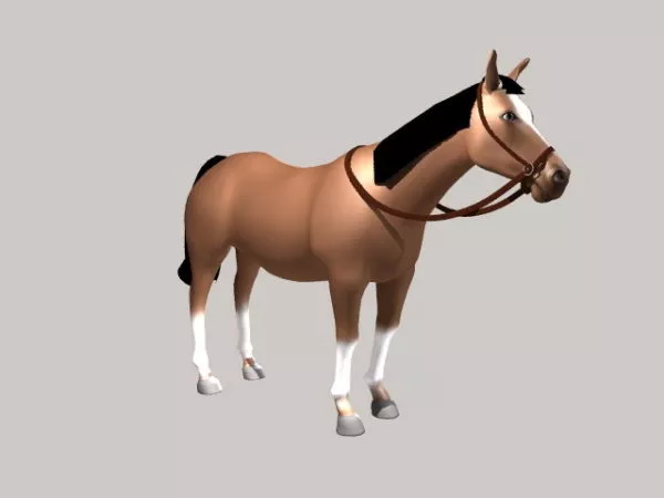 Chestnut Horse 3d model Chestnut Horse 3d model