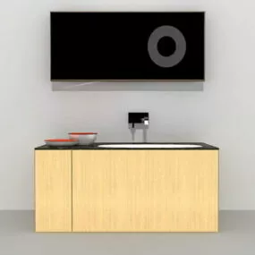 Modern Bathroom Vanity Set 3d model