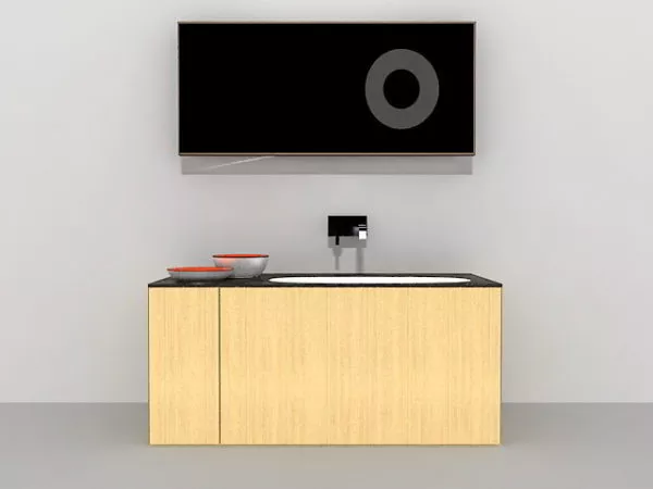 Modern Bathroom Vanity Set 3d model Modern Bathroom Vanity Set 3d model