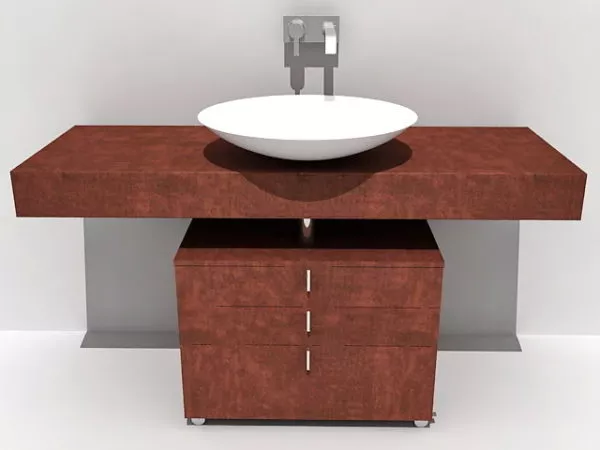 Double Sink Vanity 3d model