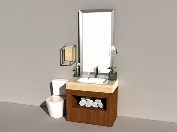 Blue Ceramic Toilet 3d model