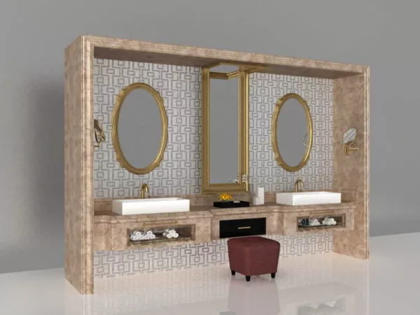 Luxury Bathroom Vanity Furniture 3d model Luxury Bathroom Vanity Furniture 3d model