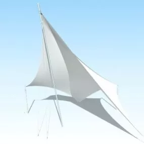 Tensile Sun Shade Structure 3d model