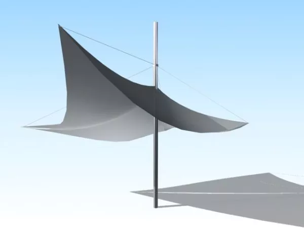 Golden Canopy Structure 3d model