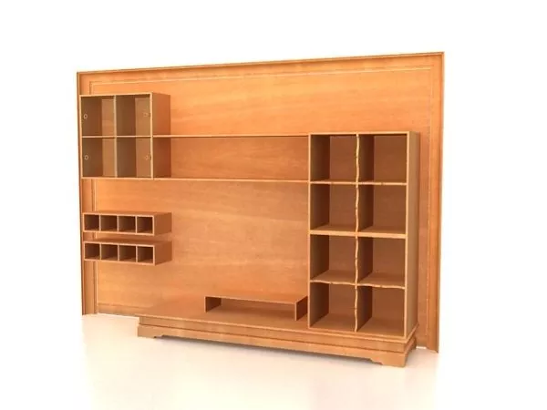 Storage Wall Unit 3d model Storage Wall Unit 3d model
