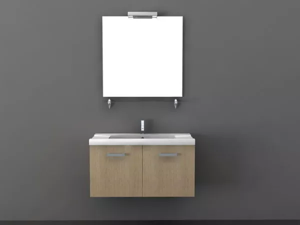 Wall Mounted Sink Cabinet With Mirror 3d model Wall Mounted Sink Cabinet With Mirror 3d model
