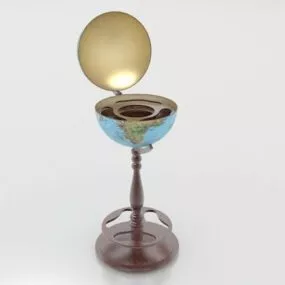 World Globe Bar 3d model