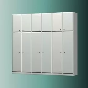 White Armoire Wardrobe 3d model
