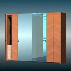 Wardrobe With Mirror 3d model