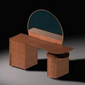 Bedroom Makeup Vanity Table 3d model