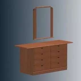 Mirrored Vanity Table 3d model