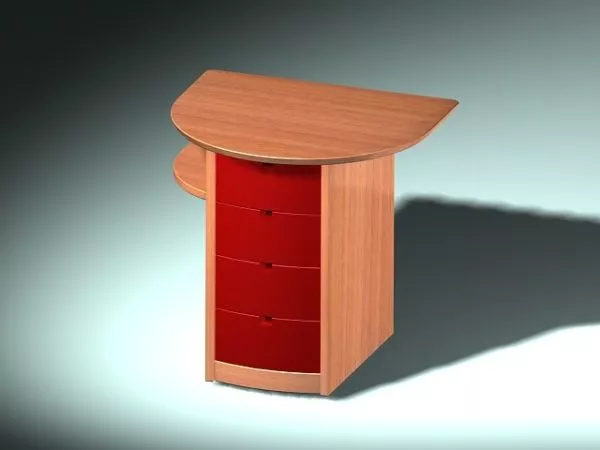Common Nightstand With Two Drawers 3d model