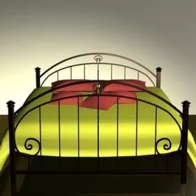 Curved Metal Bed 3d model