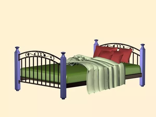 Country French Bed 3d model Country French Bed 3d model