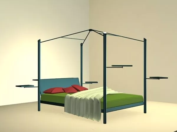 Glass Steel Frame Canopy Structure 3d model