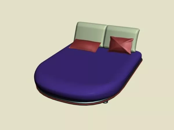 Curved Bed 3d model Curved Bed 3d model