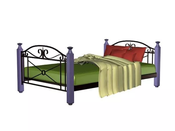 Vintage Metal Bed 3d model Vintage Metal Bed 3d model