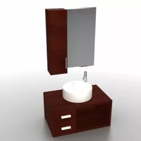 Single Sink Bathroom Vanity Sets 3d model