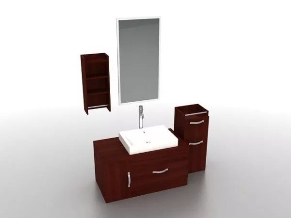Modern Bathroom Vanity Set 3d model Modern Bathroom Vanity Set 3d model