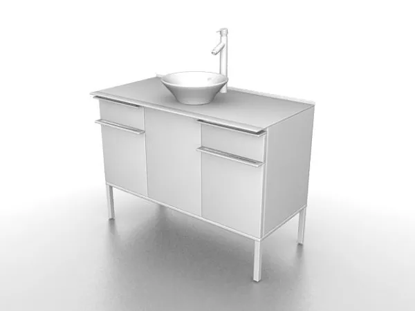 Wash Basin With Cabinet 3d model Wash Basin With Cabinet 3d model