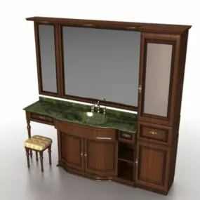 Bathroom Vanity With Wall Tower 3d model