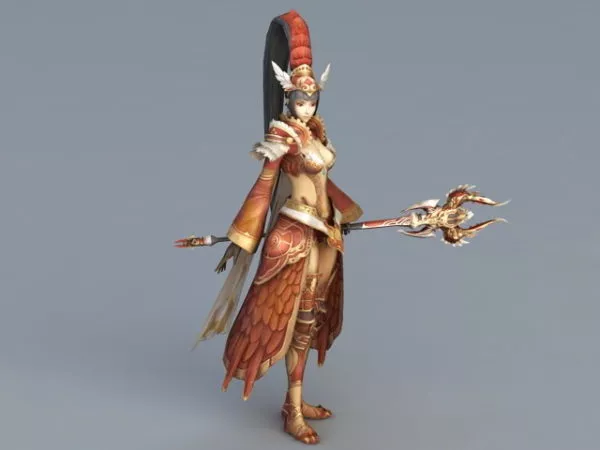 Female Warrior Art 3d model Female Warrior Art 3d model