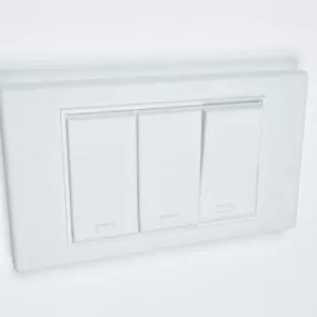 3-way Rocker Light Switch 3d model