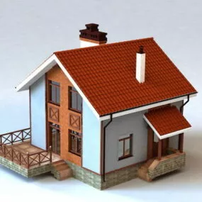 Rustic Country House 3d model