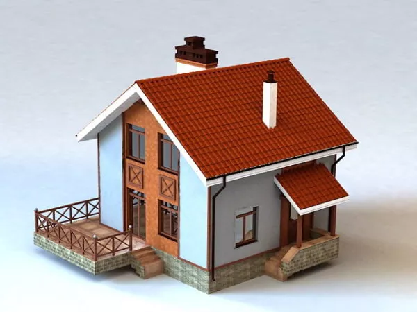 Rustic Country House 3d model Rustic Country House 3d model