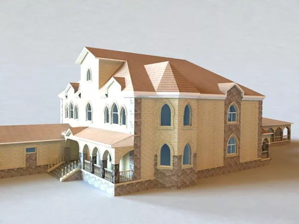 Spanish House Buildings 3d model Spanish House Buildings 3d model