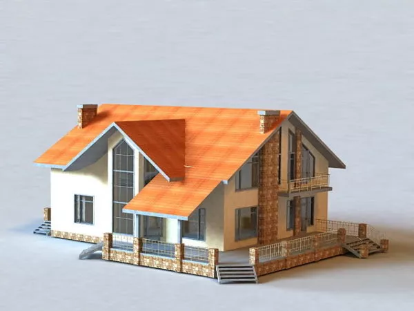 Australian Style House 3d model Australian Style House 3d model